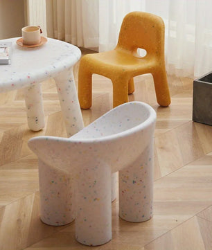 Nordic Stijl Plastic Kinderstoel - Compacte Buitenstoel met Rugleuning voor Tuin & Terras