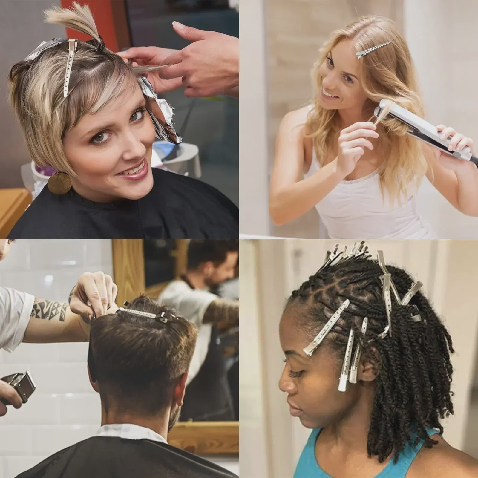Professionele Haarclips Set - Metalen Kappers Clips voor Styling & Sectie