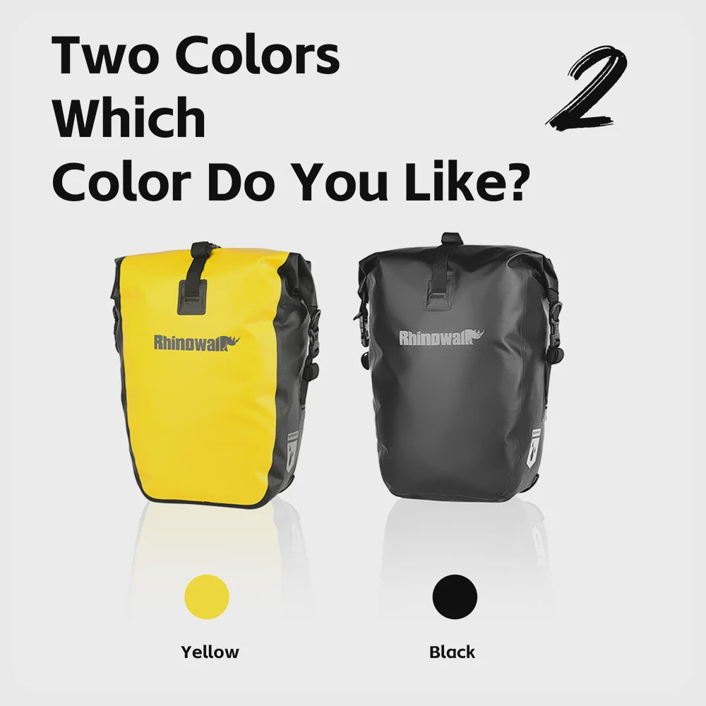Rhinowalk Waterdichte Fietstas 27L - Snelkoppeling Achterdrager Tas voor Bikepacking