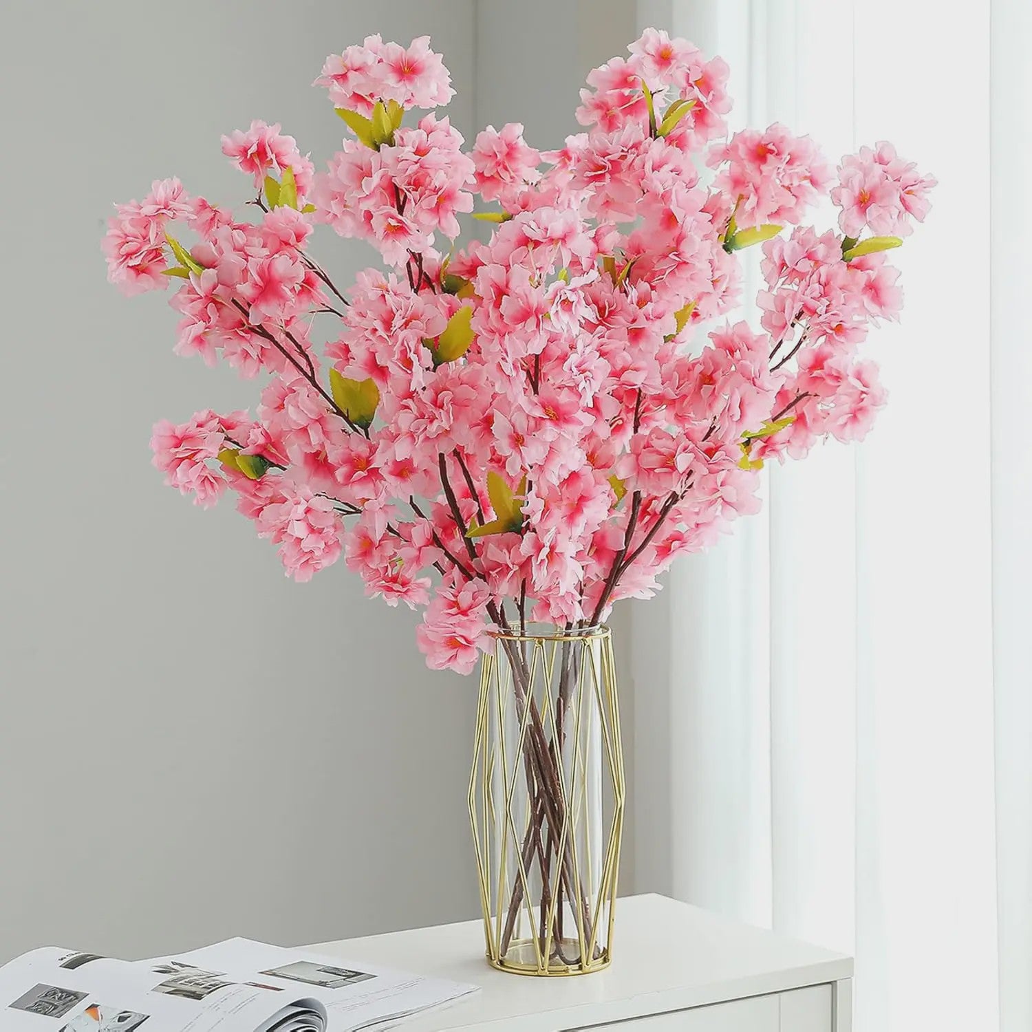 Kunstbloemen Boeket Sakura Takken - Sfeervolle Decoratie voor Huis, Feest & Bruiloft