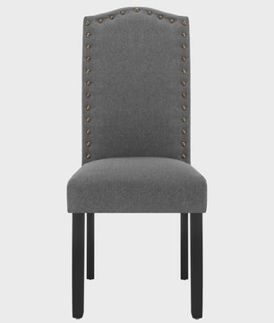 Set van 2 Gestoffeerde Eetkamerstoelen met Hoge Rugleuning - Stijlvol Design voor Woonkamer, Keuken of Hotel