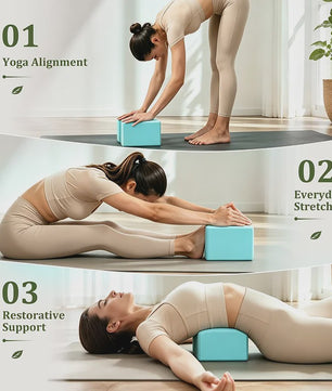 Hoge Dichtheid Yoga Blokken - Antislip & Stevig voor Pilates, Dans & Meditatie
