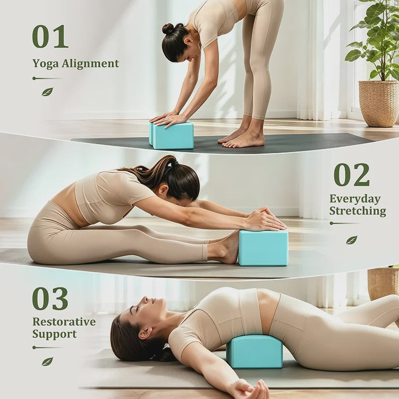 Hoge Dichtheid Yoga Blokken - Antislip & Stevig voor Pilates, Dans & Meditatie