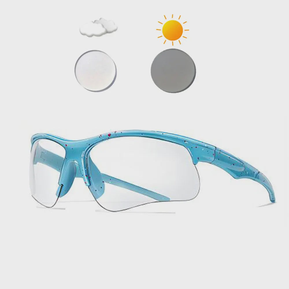 Photochrome Fietsbril - UV-bescherming & Winddicht voor Mannen & Vrouwen | Sport & Outdoor