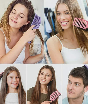 Professionele Haarborstel met Varkenshaar & Nylon - Ontklit Nat & Krullend Haar - Salon Kwaliteit Styling Tool