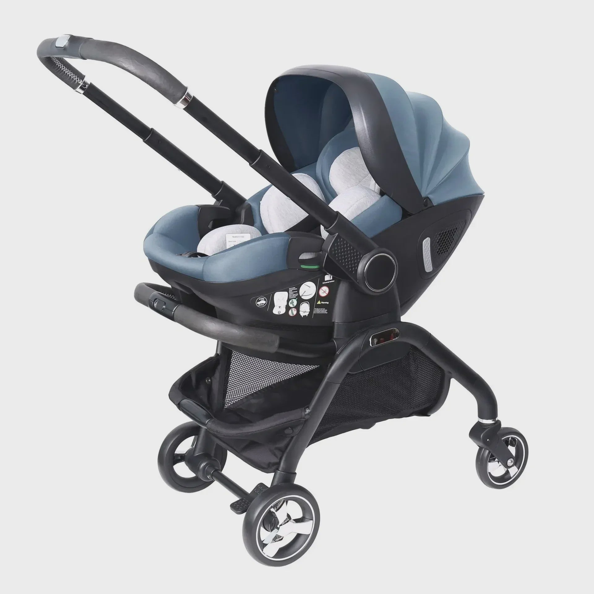 4-in-1 Baby Kinderwagen & Autostoel: Lichtgewicht, Multifunctioneel en Wendbaar
