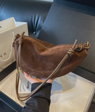 Trendy Kunstsuède Schoudertas Dames - Onderarm & Crossbody Tas