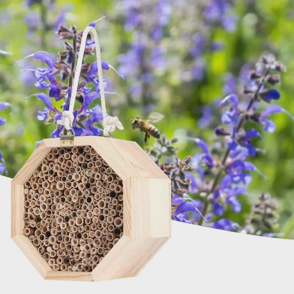 Houten Insectenhotel voor Bijen en Insecten - Decoratieve Nestkast voor Tuin