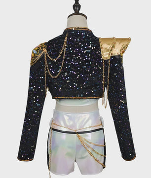 Glitter Cosplay Kostuum Set voor Dames - Feest, Carnavalsoutfit & Rollenspel