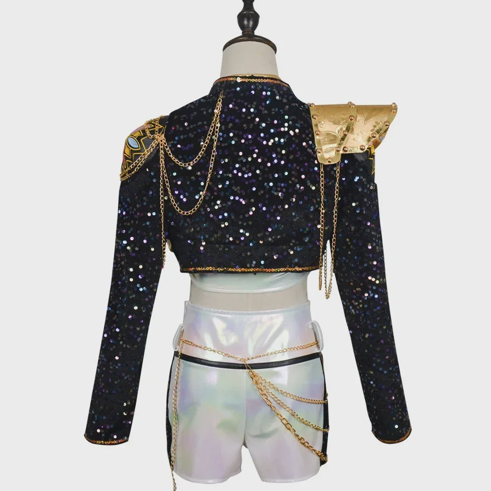 Glitter Cosplay Kostuum Set voor Dames - Feest, Carnavalsoutfit & Rollenspel