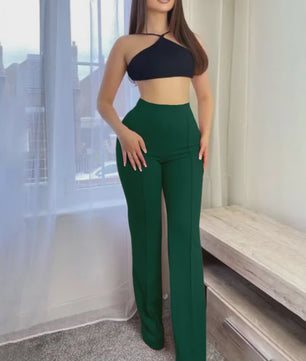 Trendy Dames Bell-Bottoms Broek - Flared Pantalon voor Lente & Herfst