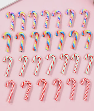 Mini Kerststokjes (10/30/50 Stuks) - Kleurrijke & Rode Candy Cane Decoraties voor Kerst DIY & Huisdecoratie