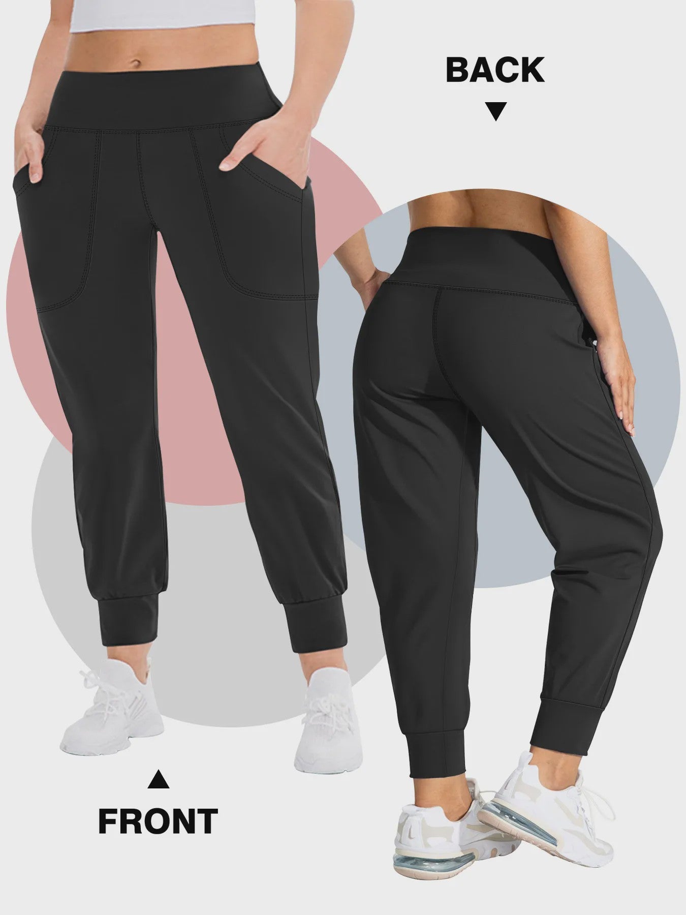 Dames Joggingbroek Plus Size - Comfortabele Loungebroek met Zijzakken en Buikcontrole