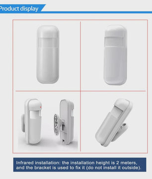 Draadloze Mini PIR Bewegingsmelder - Infrarood Inbraakalarm Detector 433MHz