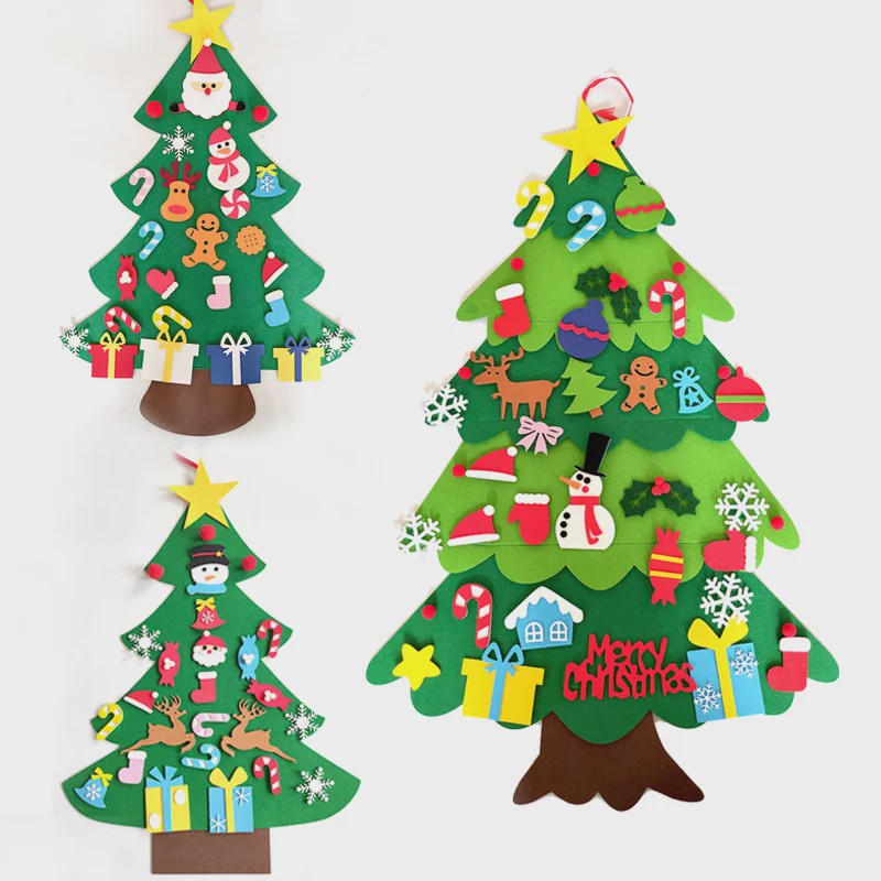DIY Vilt Kerstboom Decoratie met Ornamenten - Feestelijk & Creatief voor Kinderen