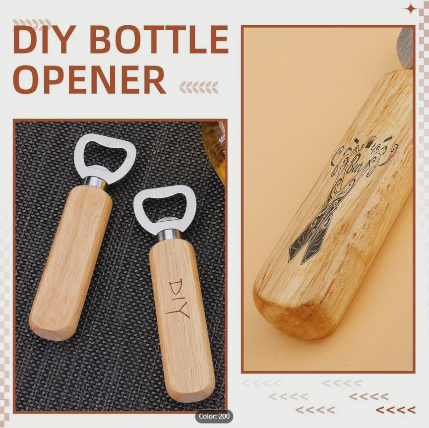 Houten Flesopeners (25/50/100/200 Stuks) - Laser Graveerbaar & DIY Cadeau