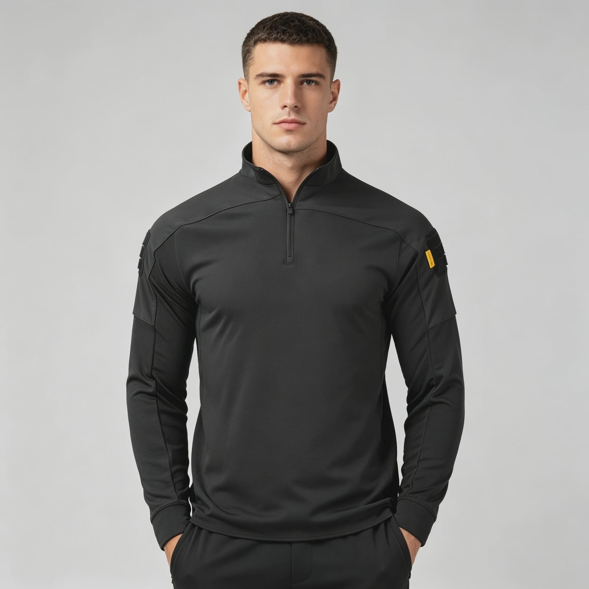 Tactisch Outdoor Shirt met Halve Rits en Ademende Stof - Militair & Jacht