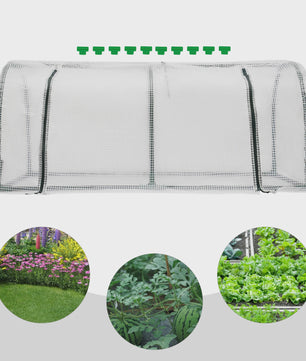 Kleine Kweekkas 120x60x50cm met oprolbare ramen - Ideaal voor balkon en tuin