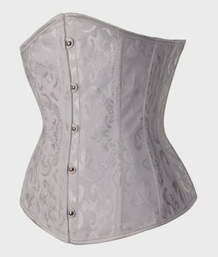 Bloemenprint Underbust Corset met Push-Up Effect - Sexy Gothic Stijl