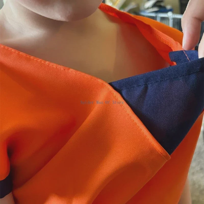Son Goku Kinderkostuum met Pruik en Staart - Anime Cosplay Feestkostuum