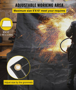 Set van 2 Branddekens - Lasdekens 8'x10' - Hittebestendig tot 1022°F / 550°C - Vlamdovend