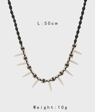 Bohemian Wolfstanden Ketting - Stijlvol Amulet voor Koppels & DIY Decoratie
