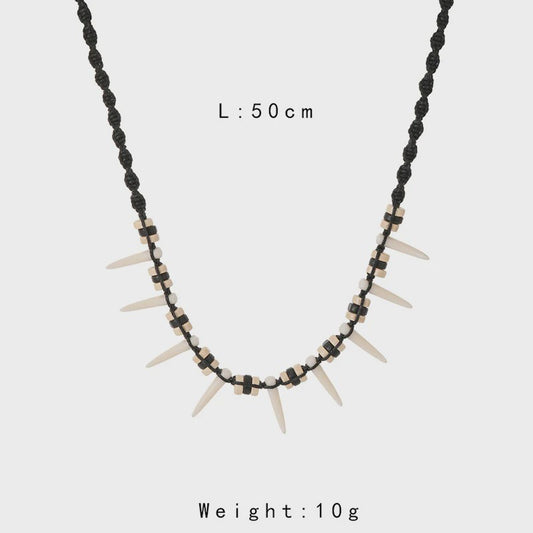 Bohemian Wolfstanden Ketting - Stijlvol Amulet voor Koppels & DIY Decoratie