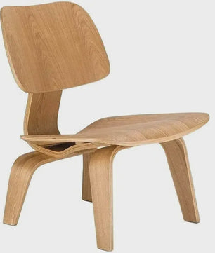 Molded Plywood Relaxfauteuil - Tijdloos Design met Houten Poten