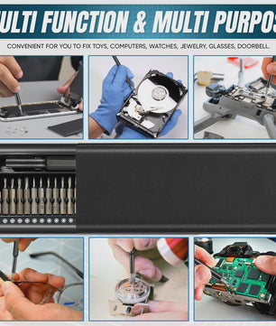 26-delige Precisie Schroevendraaierset met 24 Magnetische Bits en Ingebouwde Magnetizer