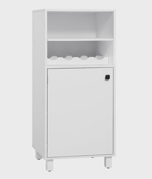 Witte Keukenkast met Wijnrek en Verstelbare Planken - 48x108x40cm