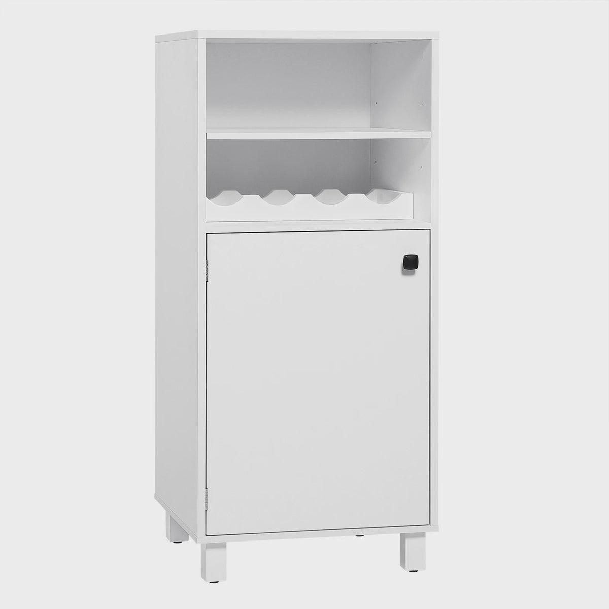 Witte Keukenkast met Wijnrek en Verstelbare Planken - 48x108x40cm