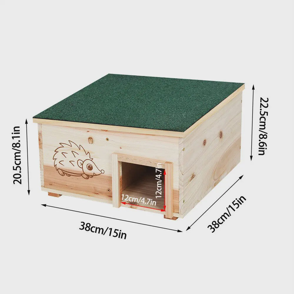 Houten Egelhuis XL - Predator Proof Schuilplaats voor Winterslaap en Beschutting