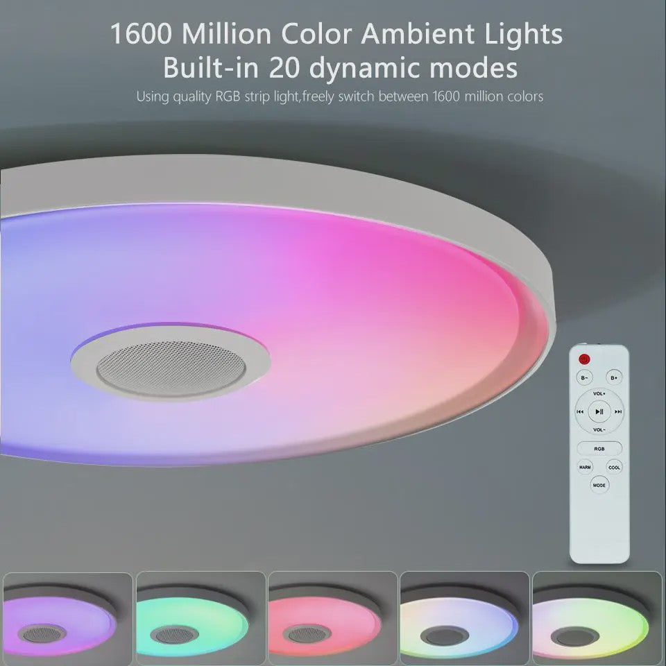 Slimme LED Plafondlamp met RGB, Muziek & Speaker - App & Afstandsbediening