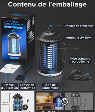 Elektrische Insectenlamp 4200V met LED - Muggenverjager voor Binnen & Buiten