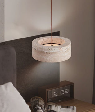 Vintage Travertin Hanglamp LED - Wabi Sabi Stijl voor Slaapkamer & Restaurant