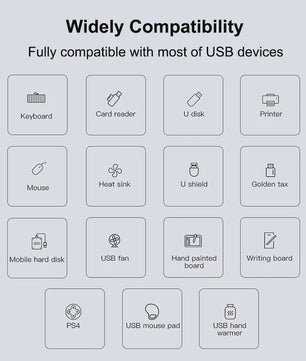 USB C Hub 3.0 met 4 Poorten (1x USB 3.0, 3x USB 2.0) & OTG Functie - Aluminium Adapter voor Laptop & PC