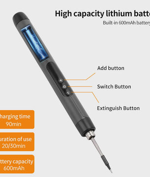 Draagbare USB Soldeerbout met Instelbare Temperatuur en Type-C Opladen