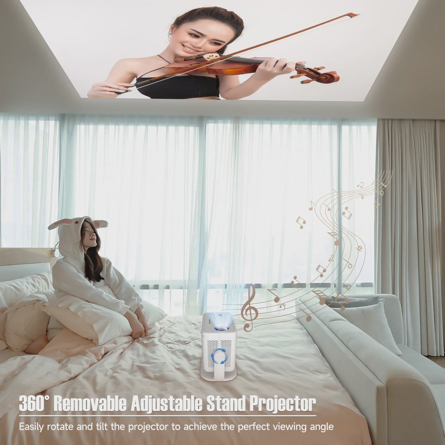 Magcubic L018 Draagbare Full HD Projector: Auto Focus, Android 14 & WiFi 6