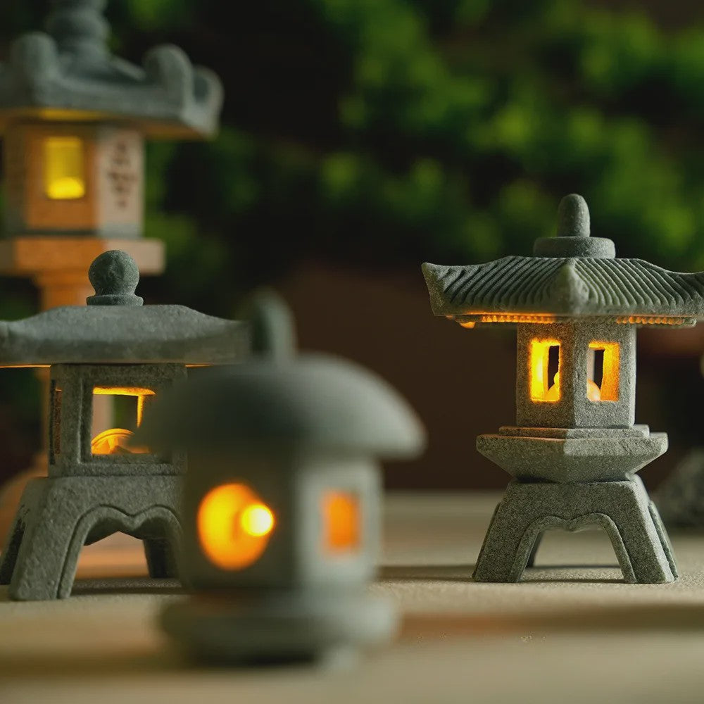 Mini Pagode Lantaarn Decoratie - Zen Tuin, Aquarium & Buiten