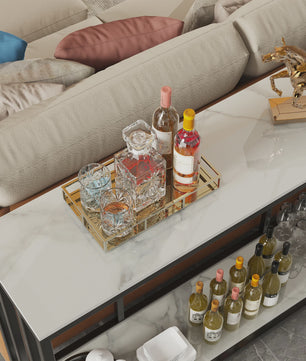 Moderne Console Tafel 120cm met Sintered Stone Top en Metalen Frame