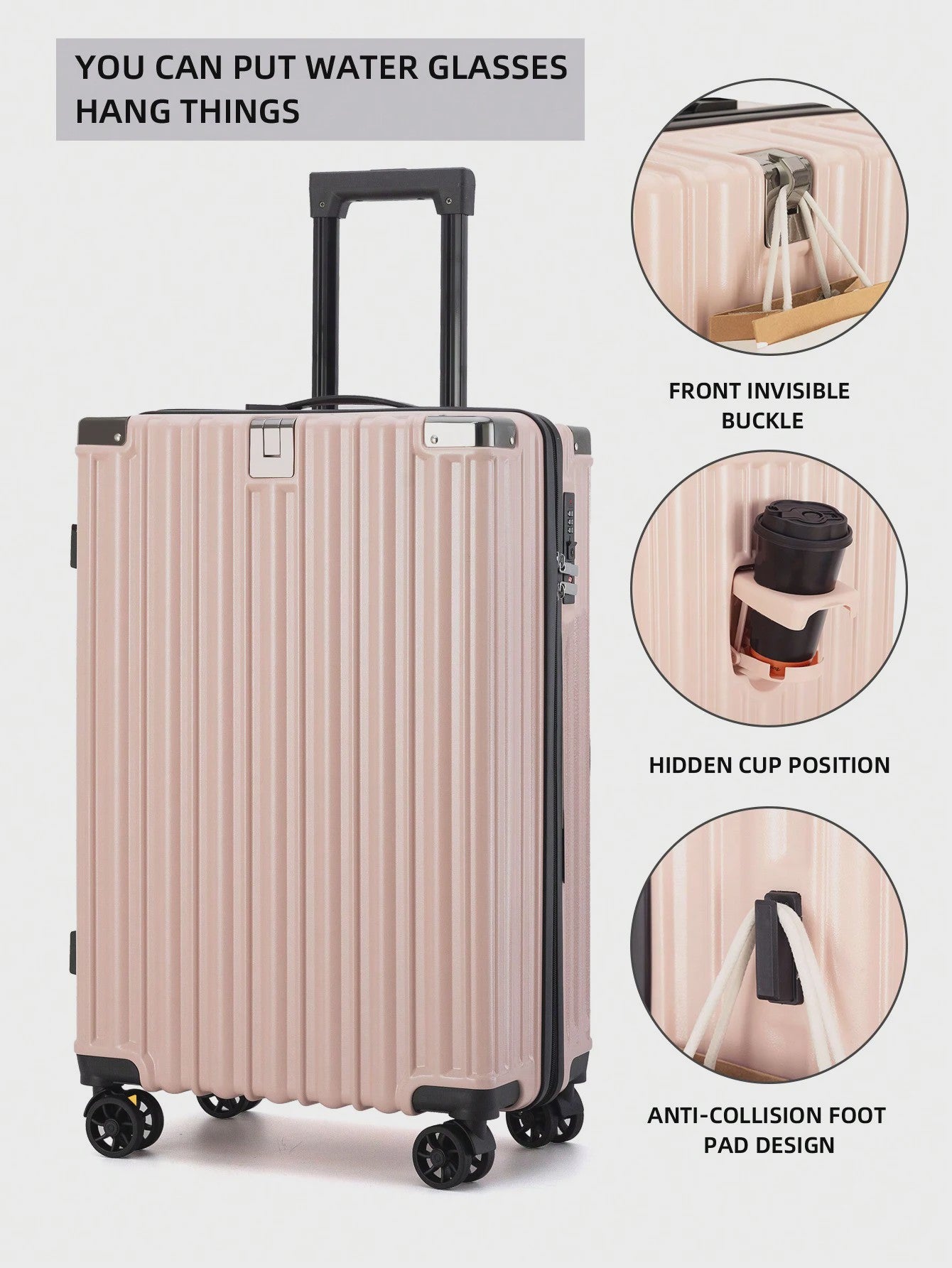 Robuuste 28-inch Trolley Koffer met Wachtwoordslot en 360° Wielen - Ideaal voor Studenten
