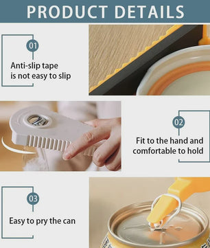 Multifunctionele Blikopener, Flesopener en Potopener - 5-in-1 Keukenhulp