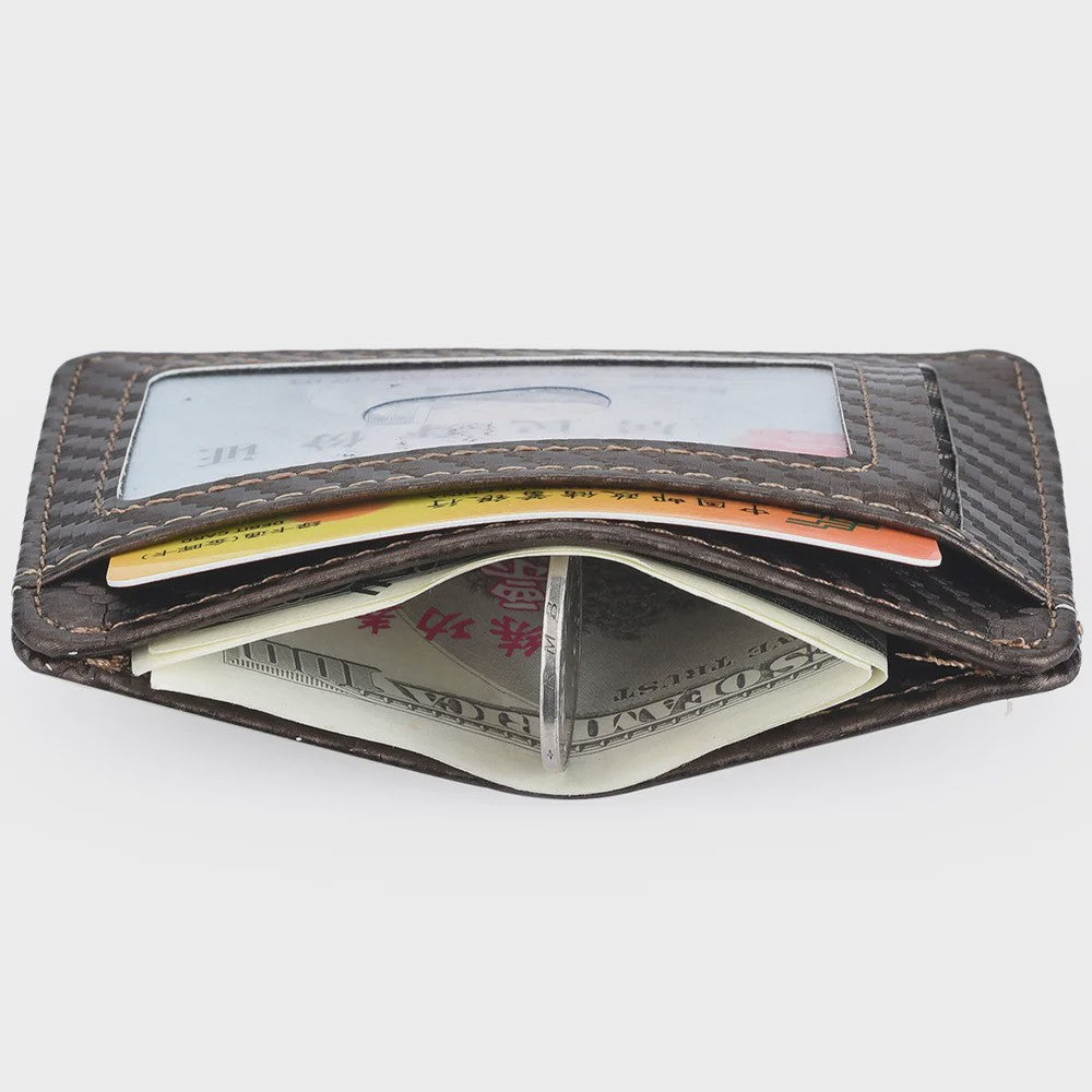 Slanke Minimalistische Portemonnee voor Heren - Creditcardhouder & Kaarthouder