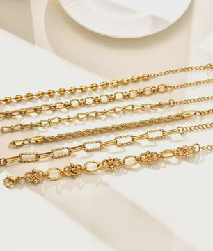 Gouden Roestvrij Staal Chunky Schakelarmband voor Dames - Waterdicht & Verstelbaar