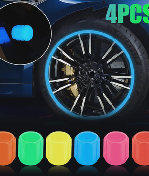 Lichtgevende Ventieldopjes - Glow in the Dark - Universeel voor Auto, Motor & Fiets
