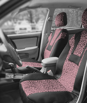Luxe Leopard Print Autostoelhoes - Universeel & Winterklaar