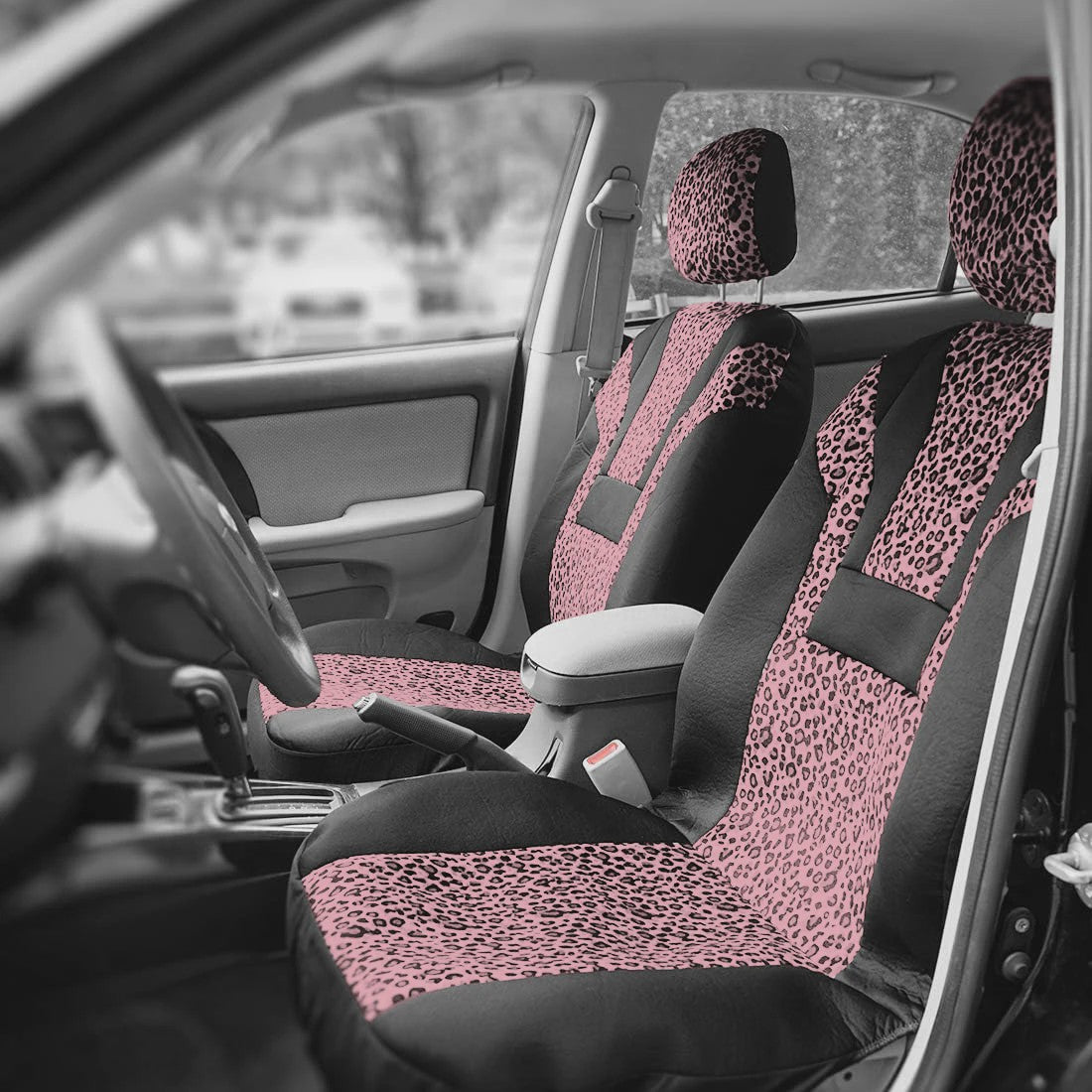 Luxe Leopard Print Autostoelhoes - Universeel & Winterklaar