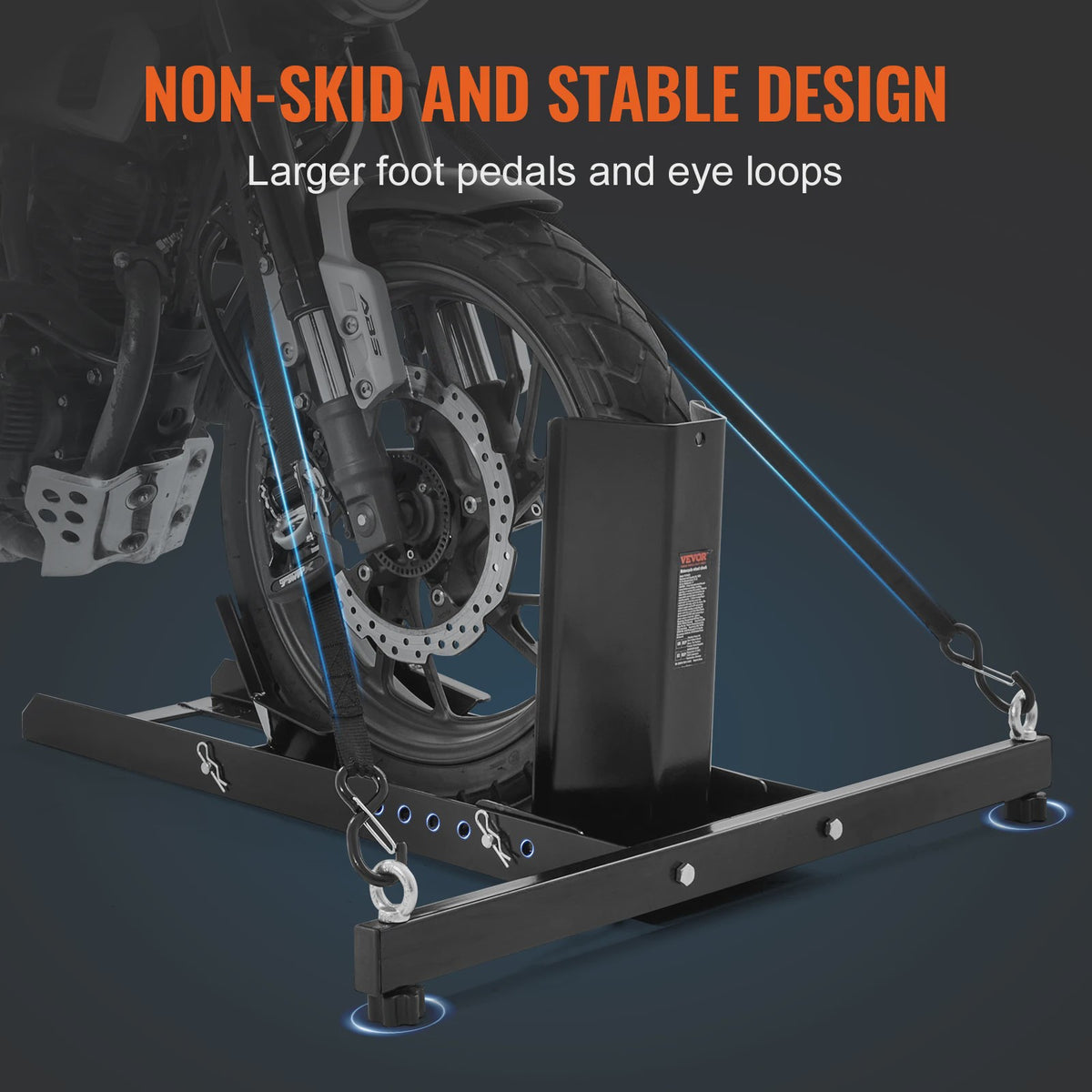 Motorfiets Wielklem Staand - Heavy-Duty Staal - 1800 lbs Capaciteit