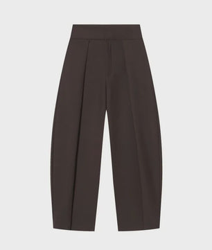 Dames Wide Leg Pantalon met Hoge Taille en Retro Plissé - Casual & Werk