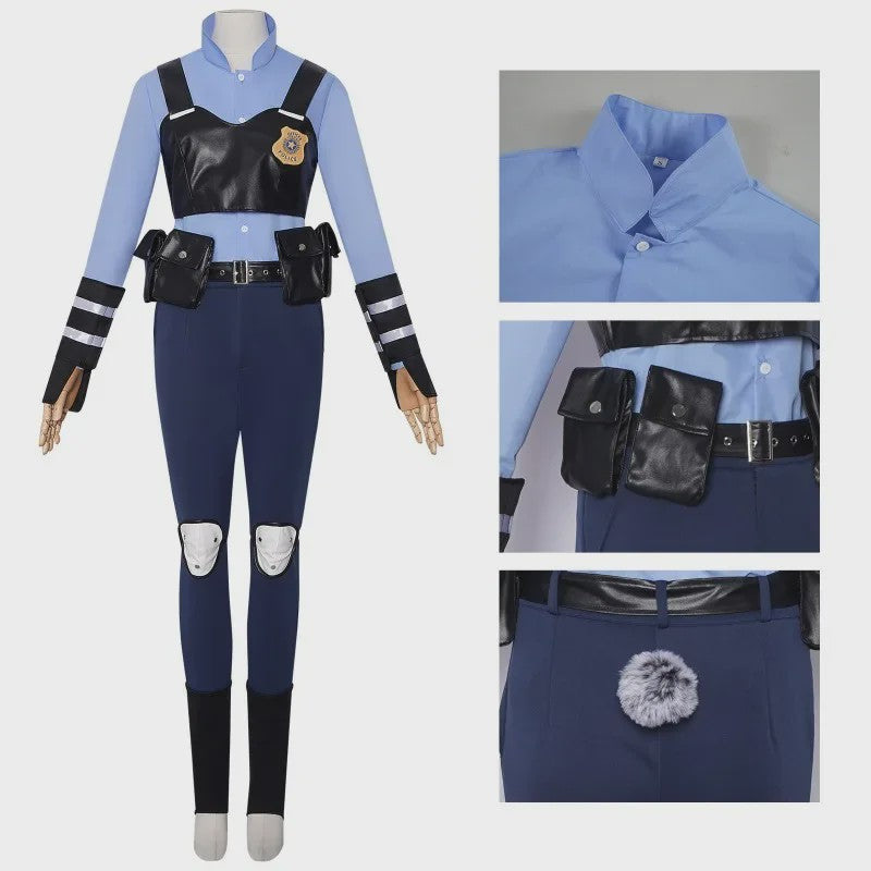 Judy Hopps Politie Uniform Kostuum - Zootopia Cosplay voor Kinderen & Volwassenen